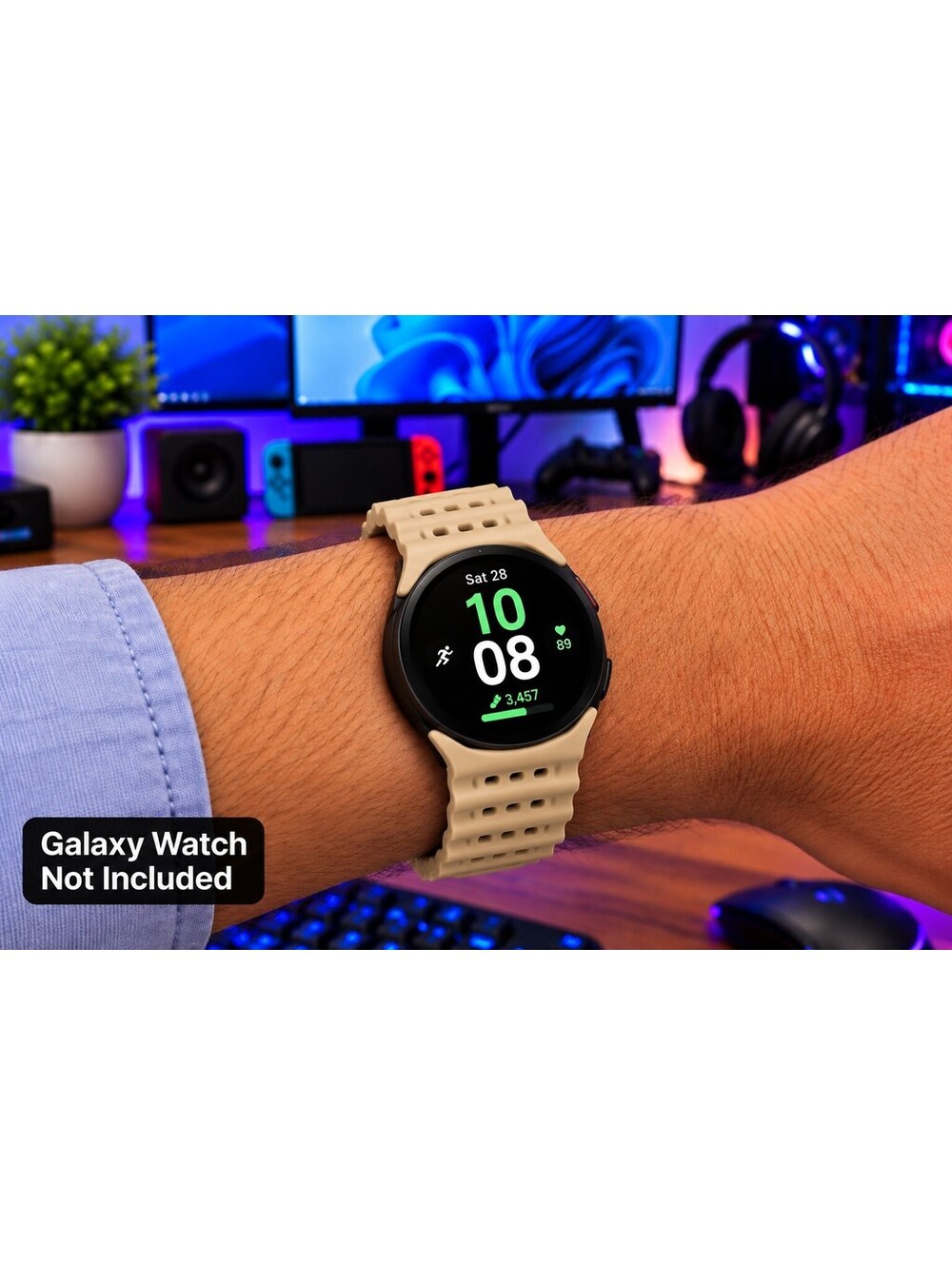 Band Fits Samsung Galaxy Watch Ultra 47mm Replacement Strap and Watch Stand NEW